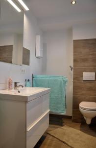 Koupelna v ubytování Ferienwohnung Am Gondelteich