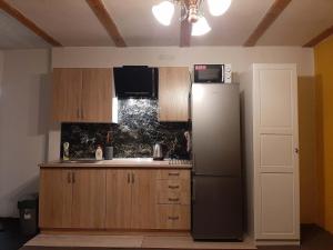 Kuchyň nebo kuchyňský kout v ubytování Apartmány Maksičky