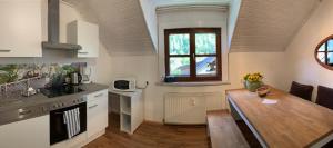 Kuchyň nebo kuchyňský kout v ubytování Apartment Sophia - Hallstatt