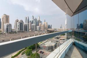 a view of the city from the top of a building at GuestReady - Panoramic View of Dubai Skyline in Dubai