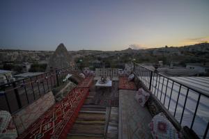 a balcony with a view of a city at Göreme Art Stone in Goreme