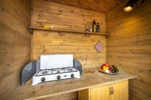 Kuchyň nebo kuchyňský kout v ubytování Camping Internazionale Etruria