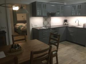 Kuchyň nebo kuchyňský kout v ubytování Gästewohnung Schlossblick