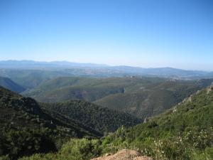 a view of a valley with trees and hills at El Portal de la Sierra de Francia II in San Miguel de Valero