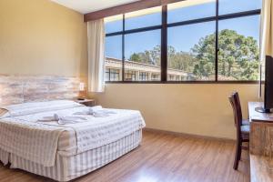 Cama ou camas em um quarto em Samuara Hotel Caxias do Sul