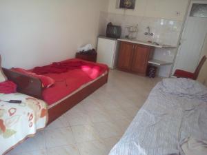 Postel nebo postele na pokoji v ubytování вилна зона Златни пясъци, спирка Ален мак