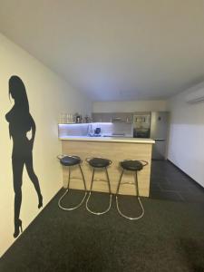 Kuchyň nebo kuchyňský kout v ubytování WELLNESS APARTMÁN KAROLÍNA