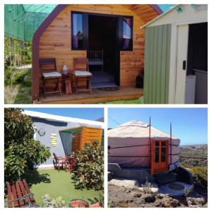 un collage di tre foto di una casa di Casita de Verde a Santa Cruz de Tenerife