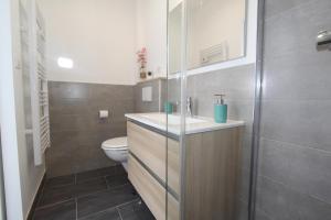 un bagno con wc, lavandino e doccia di L'Eden by EasyEscale a Romilly-sur-Seine Altre 10 foto