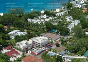 an aerial view of a resort with condos at Mullins Grove in Saint Peter