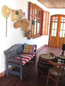 A seating area at Nora Porta