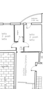 een plattegrond van een huis bij Appartamenti porta mare in Otranto