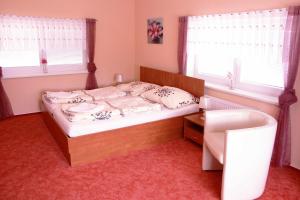 Postel nebo postele na pokoji v ubytování Černý Kocour Apart hotel