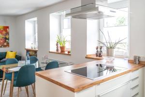 Kuchyň nebo kuchyňský kout v ubytování Moderne Altstadt-Ferienwohnung + 26 fotografií