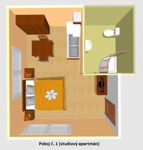 Půdorys ubytování Černý Kocour Apart hotel
