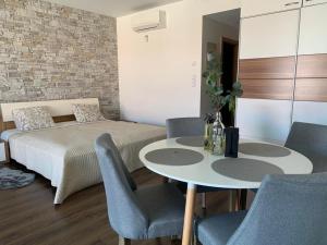 Posezení v ubytování Apartmán u pláže s terasou