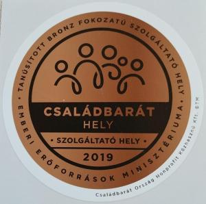 Certifikát, ocenenie alebo iný dokument vystavený v ubytovaní Vadászkürt Panzió