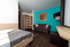 Postel nebo postele na pokoji v ubytování Hotel Am Froschbächel