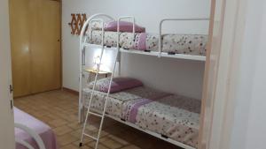 A bed or beds in a room at vacanze nella natura con vista mare