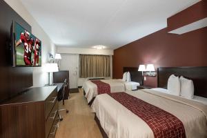 Llit o llits en una habitació de Red Roof Inn Toledo - Maumee