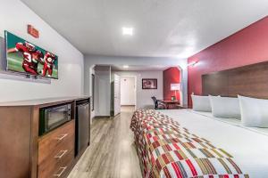 Postel nebo postele na pokoji v ubytování Red Roof Inn Dallas - Mesquite Fair Park NE