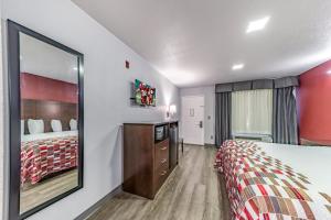 Postel nebo postele na pokoji v ubytování Red Roof Inn Dallas - Mesquite Fair Park NE