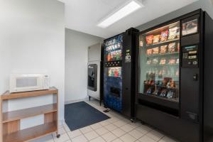 a room with a vending machine with drinks in it at Red Roof Inn Lafayette - Purdue University in Lafayette