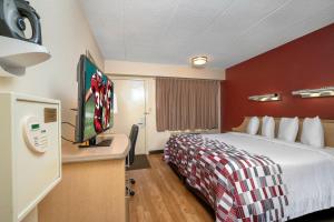 TV a/nebo společenská místnost v ubytování Red Roof Inn Syracuse