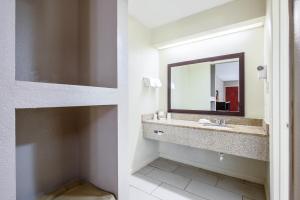 bagno con lavandino e specchio di Red Roof Inn Sylacauga a Sylacauga