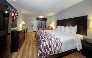 Postel nebo postele na pokoji v ubytování Red Roof Inn Arlington - Entertainment District
