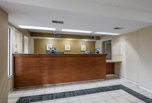 a lobby of a hospital with a reception desk at Red Roof Inn Hagerstown - Williamsport, MD in Williamsport