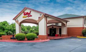 a front entrance to a fast food restaurant at Red Roof Inn PLUS+ & Suites Opelika in Opelika