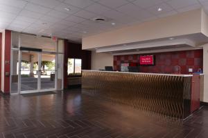 a lobby of a fast food restaurant with a counter at Red Roof Inn Van Horn in Van Horn