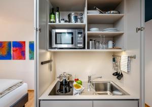 Dapur atau dapur kecil di Boutique Hotel Hauser
