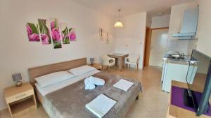 Kuchyň nebo kuchyňský kout v ubytování Apartments Nemira + 26 fotografií