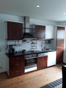Η κουζίνα ή μικρή κουζίνα στο Ferien- und Monteurwohnung Tina