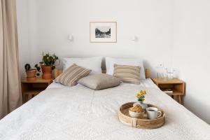 Un dormitorio con una cama con una cesta. en Free Time Apartments, en Szczyrk