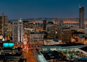 
a city at night with lots of traffic at InterContinental San Francisco, an IHG Hotel in San Francisco
