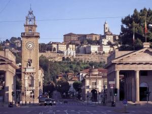Widok na miasto Bergamo z tego pensjonatu