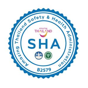 a label for a pharmacy safety and health sha at Pavilion Pool Residence Samui - SHA Extra Plus in Lamai