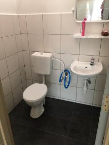a bathroom with a toilet and a sink at SEROJA HOMESTAY in Melaka