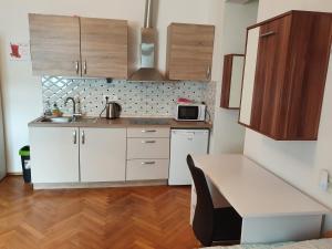 Kuhinja oz. manjša kuhinja v nastanitvi Apartments Fazarinc