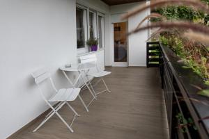 Balkón nebo terasa v ubytování Honey apartments