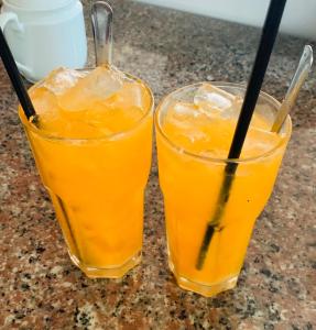 Juomia majoituspaikassa Mekong Rose Hotel
