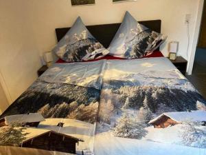 Ένα ή περισσότερα κρεβάτια σε δωμάτιο στο Freizeithaus Maranatha
