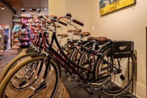 two bikes parked next to each other in a store at Inn at Lynden in Lynden