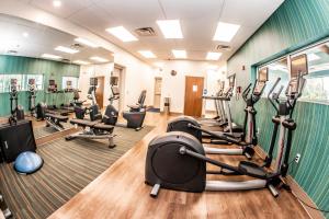 a gym with treadmills and elliptical machines at Holiday Inn Express - Allentown North, an IHG Hotel in Allentown