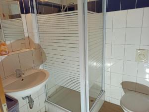 Koupelna v ubytování Max Motel
