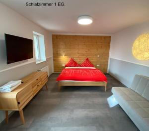 Cama o camas de una habitación en Ferienhaus Berlin