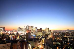 a view of a city at night at Sotetsu Fresa Inn Higashi Shinjuku in Tokyo